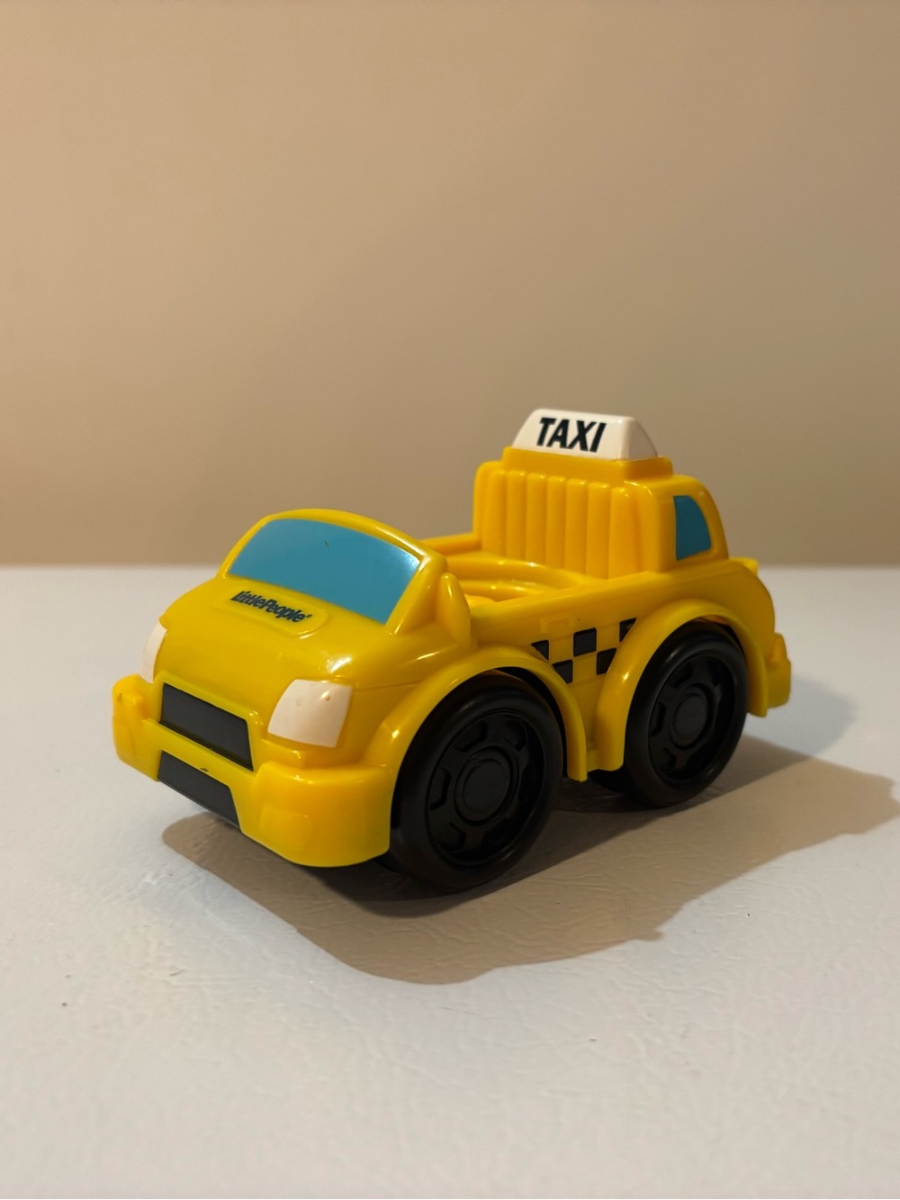 2014 Fisher Price Little People Yellow Taxi Vintage